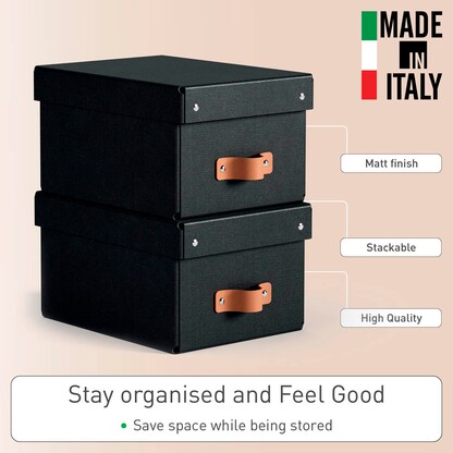 Artikelbild 3 für LEITZ Puro Aufbewahrungsboxen 7,0 l schwarz 20,0 x 28,0 x 15,0 cm, 2 St., Artikelnummer 669699