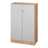 Artikelbild 1 für HAMMERBACHER Aktenschrank 6550, V6550/N/S/SG nussbaum, silber 2 Fachböden 80,0 x 42,0 x 127,0 cm, Artikelnummer 866785