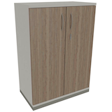 Artikelbild 1 für fm Aktenschrank Sidney, 4260429763764 weiß, eiche natur 2 Fachböden 80,0 x 44,2 x 113,3 cm, Artikelnummer 410664