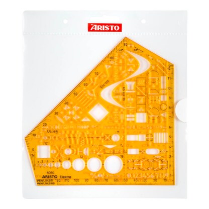 Artikelbild 2 für ARISTO Zeichenschablone gelb, Artikelnummer 144119