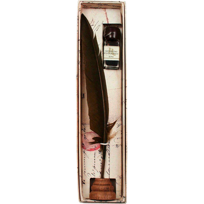 Artikelbild für FRANCESCO RUBINATO™ Schreibset Kalligraphie-Set 3-teilig mit schwarzem Federkiel schwarz, Artikelnummer 712648