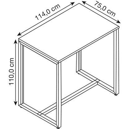 Artikelbild 2 für meet powered by PAPERFLOW Stehtisch easyDesk weiß rechteckig, Vierkantrohr weiß, 114,0 x 75,0 x 110,0 cm, Artikelnummer 513337
