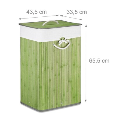 Artikelbild 4 für relaxdays Wäschekorb grün, 1 St., Artikelnummer 393262