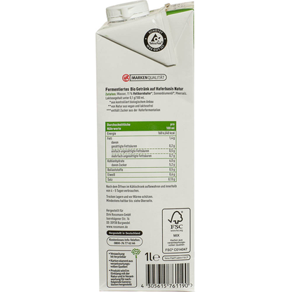 Artikelbild 6 für enerBiO Natur Bio-Haferdrink 8x 1,0 l, Artikelnummer 864201