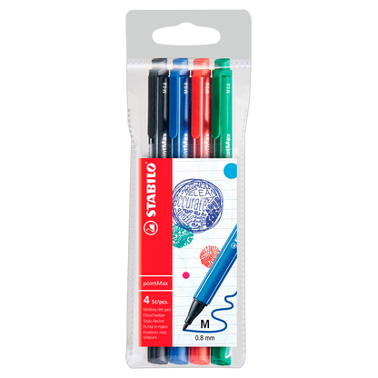 Artikelbild für STABILO pointMax Filzstifte farbsortiert, 4 St., Artikelnummer 479408