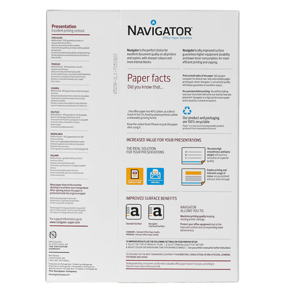 Artikelbild 3 für NAVIGATOR Kopierpapier Presentation DIN A4 100 g/qm 500 Blatt, Artikelnummer 623843