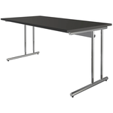 Artikelbild 1 für Kerkmann Lago Schreibtisch anthrazit rechteckig, C-Fuß-Gestell chrom 160,0 x 80,0 cm, Artikelnummer 655946
