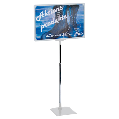 Artikelbild für FRANKEN Infoständer silber DIN A3 29,7 x 1,0 x 32,0 - 62,0 cm, 1 St., Artikelnummer 462232