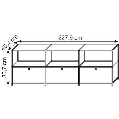 Artikelbild 2 für viasit Sideboard System4, 214892 taupe 227,9 x 40,4 x 80,7 cm, 1 St., Artikelnummer 501967