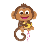 Artikelbild 1 für amscan® Folienballon Lustiges Äffchen mehrfarbig, 1 St., Artikelnummer 222347