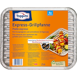 Artikelbild 1 für Toppits Aluschalen Express-Grillpfanne silber 28,0 x 22,0 cm, 4 St., Artikelnummer 441517