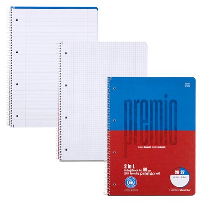 Artikelbild für Staufen® Collegeblock Premio Twice Lineatur 27/28 liniert und kariert DIN A4 Innen- und Außenrand, 1 St., Artikelnummer 453219