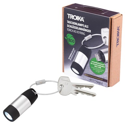 Artikelbild für TROIKA® ECO CHARGE LED Taschenlampe silber 5,8 cm, 1 St., Artikelnummer 666699