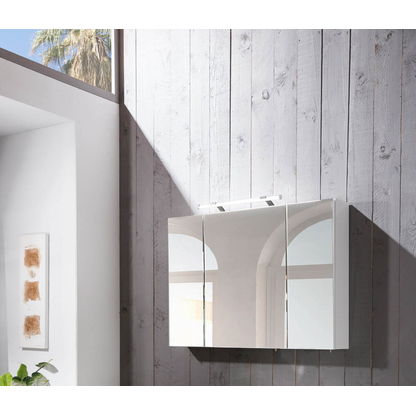 Artikelbild 4 für MÖBELPARTNER Spiegelschrank Dorina 124889 weiß glanz 100,0 x 16,0 x 75,7 cm, Artikelnummer 672871