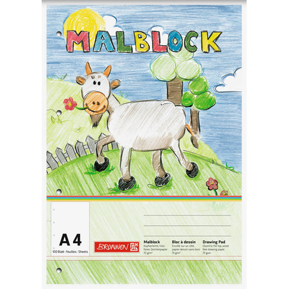 Artikelbild für BRUNNEN Malblock DIN A4 70 g/qm, 100 Blatt, 1 St., Artikelnummer 925615