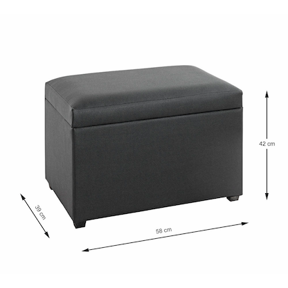 Artikelbild 2 für HAKU Möbel Sitztruhe 52524 schwarz Kunstleder 58,0 cm, Artikelnummer 296729