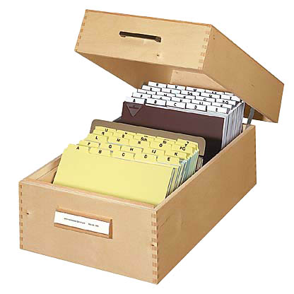 Artikelbild 2 für HAN Karteikasten DIN A5 für 1.500 Karteikarten braun mit Deckel, Artikelnummer 451278