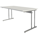 Artikelbild 1 für Kerkmann Lago Schreibtisch weiß rechteckig, C-Fuß-Gestell chrom 160,0 x 80,0 cm, Artikelnummer 655959