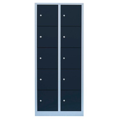Artikelbild 2 für LÜLLMANN Schließfachschrank anthrazit, lichtgrau 523528, 10 Schließfächer 80,0 x 50,0 x 180,0 cm, Artikelnummer 831457