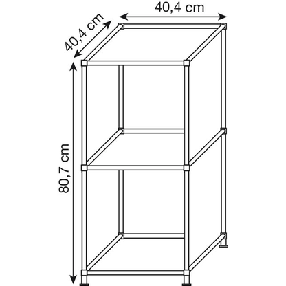 Artikelbild 2 für viasit Aktenregal System4 anthrazit 40,4 x 40,4 x 80,7 cm, 1 St., Artikelnummer 135564