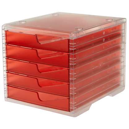 Artikelbild 3 für styro Schubladenbox styroswingbox light cranberry 275-8430.22224, DIN A4 mit 5 Schubladen, 1 St., Artikelnummer 821922