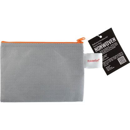 Artikelbild für FolderSys Reißverschlussbeutel DIN A6 grau/orange 0,15 mm, 1 St., Artikelnummer 372981