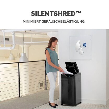 Artikelbild 15 für Fellowes AutoMax 550C Aktenvernichter mit Partikelschnitt P-4, 4 x 38 mm, bis 500 Blatt, schwarz, Artikelnummer 423893