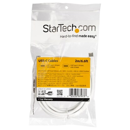 Artikelbild 4 für StarTech.com USB C Kabel USB2C5C2MW 2,0 m weiß, 1 St., Artikelnummer 964748