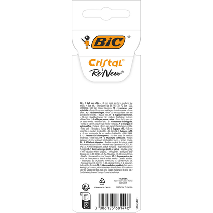 Artikelbild 5 für BIC Cristal Re'New Kugelschreiberminen M blau, 3 St., Artikelnummer 844512