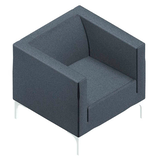 Artikelbild 1 für Quadrifoglio Besuchersessel Arte grau weiß Stoff 75,0 x 74,0 x 71,0 cm, 1 St., Artikelnummer 462650