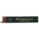 Artikelbild 1 für FABER-CASTELL SUPER-POLYMER Feinminen-Bleistiftminen schwarz 2H 0,5 mm, 12 St., Artikelnummer 356943