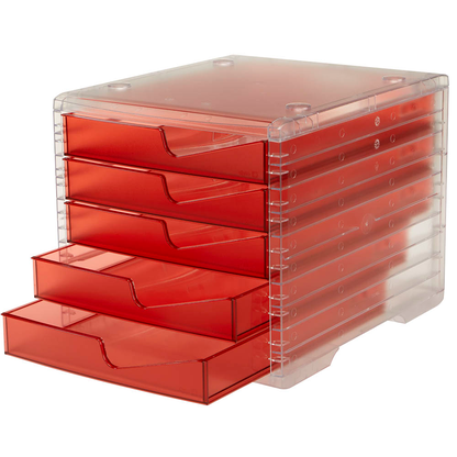 Artikelbild 4 für styro Schubladenbox styroswingbox light cranberry 275-8430.22224, DIN A4 mit 5 Schubladen, 1 St., Artikelnummer 821922