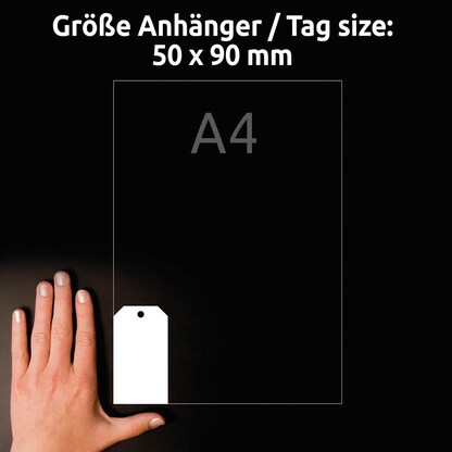 Artikelbild 5 für AVERY Zweckform Hängeetiketten weiß 90,0 x 50,0 mm blanko, 100 St., Artikelnummer 174076