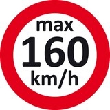 Artikelbild 1 für EICHNER Aufkleber Geschwindigkeit 160 km/h, rot/weiß, 100 St., Artikelnummer 700977