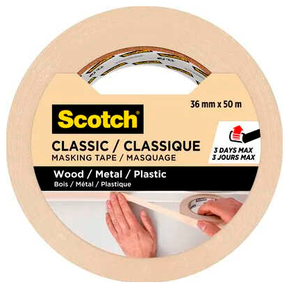 Artikelbild 4 für Scotch CLASSIC Kreppband beige 36,0 mm x 50,0 m 1 Rolle, Artikelnummer 747901