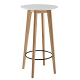 Artikelbild 1 für WOHNLING Bistrotisch rund MDF-Platte weiß 60,0 x 60,0 x 110,0 cm, 1 St., Artikelnummer 541159