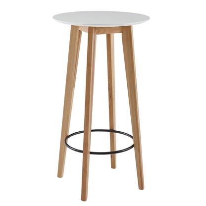 Artikelbild für WOHNLING Bistrotisch rund MDF-Platte weiß 60,0 x 60,0 x 110,0 cm, 1 St., Artikelnummer 541159