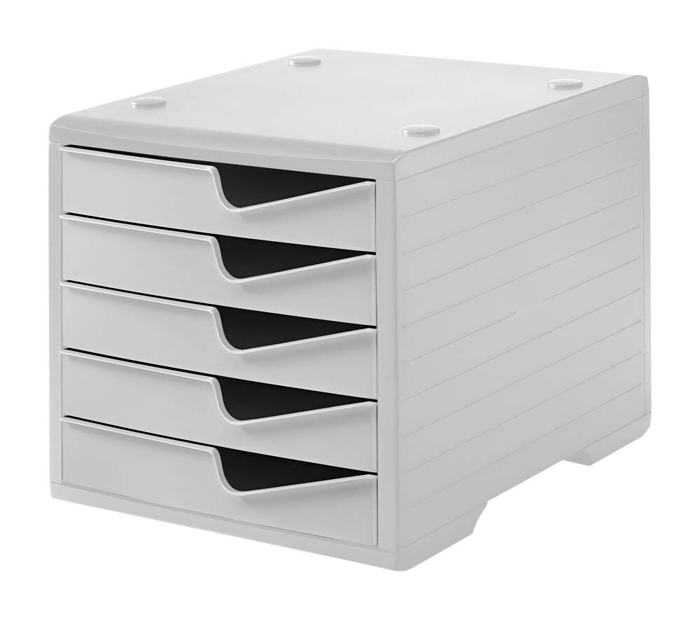 styro Schubladenbox styroswingbox grau 275-8430.881, DIN A4 mit 5 ...