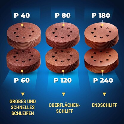 Artikelbild 3 für S&R Schleifblatt-Set 60-teilig, Artikelnummer 316309