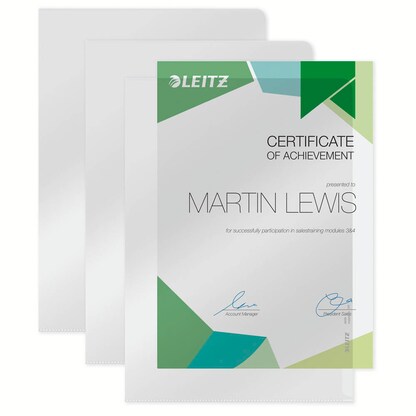 Artikelbild 9 für LEITZ Sichthüllen 4020 DIN A4 glasklar glatt 0,16 mm, 100 St., Artikelnummer 124057