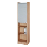 Artikelbild 1 für HAMMERBACHER SET50 Rollladenschrank nussbaum, silber 4 Fachböden 50,0 x 40,0 x 200,4 cm, Artikelnummer 866355