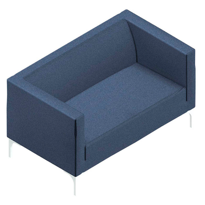 Artikelbild für Quadrifoglio 2-Sitzer Sofa Arte blau weiß Stoff 128,0 x 74,0 x 71,0 cm, 1 St., Artikelnummer 462667