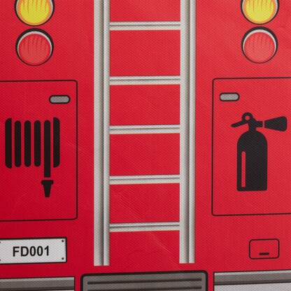 Artikelbild 6 für relaxdays Sitztruhe 10025629_543 Feuerwehr Stoff 56,0 cm, Artikelnummer 450682