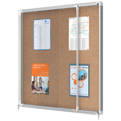 Artikelbild 5 für nobo Schaukasten silber 12x DIN A4 92,5 x 6,3 x 97,0 cm, 1 St., Artikelnummer 311417