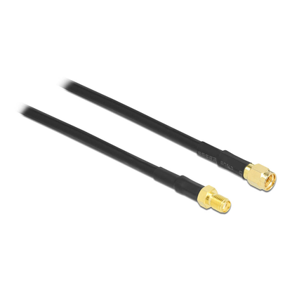 Artikelbild für DeLOCK SMA-Stecker/SMA-Buchse Antennenkabel CFD/RF200 low loss 10,0 m schwarz, 1 St., Artikelnummer 895462