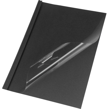 Artikelbild 2 für LMG Thermo-Bindemappen schwarz Lederkarton für 40 - 55 Blatt, 50 St., Artikelnummer 376269