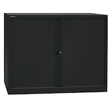 Artikelbild 1 für BISLEY Rollladenschrank schwarz 2 Fachböden 120,0 x 43,0 x 103,0 cm, Artikelnummer 924217