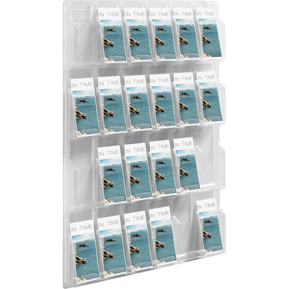 Artikelbild für helit Wandprospekthalter the clearly transparent 1/3 DIN A4 24 Fächern 76,6 x 5,1 x 104,5 cm, 1 St., Artikelnummer 576304