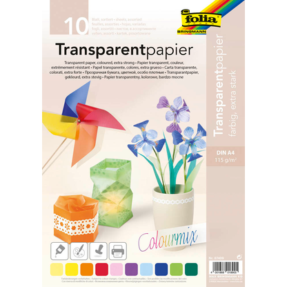 Artikelbild für folia Transparentpapier 115 g/qm, 10 Blatt, Artikelnummer 156253