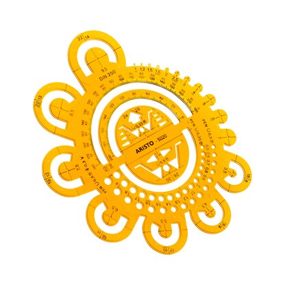 Artikelbild 3 für ARISTO Zeichenschablone gelb, Artikelnummer 143968